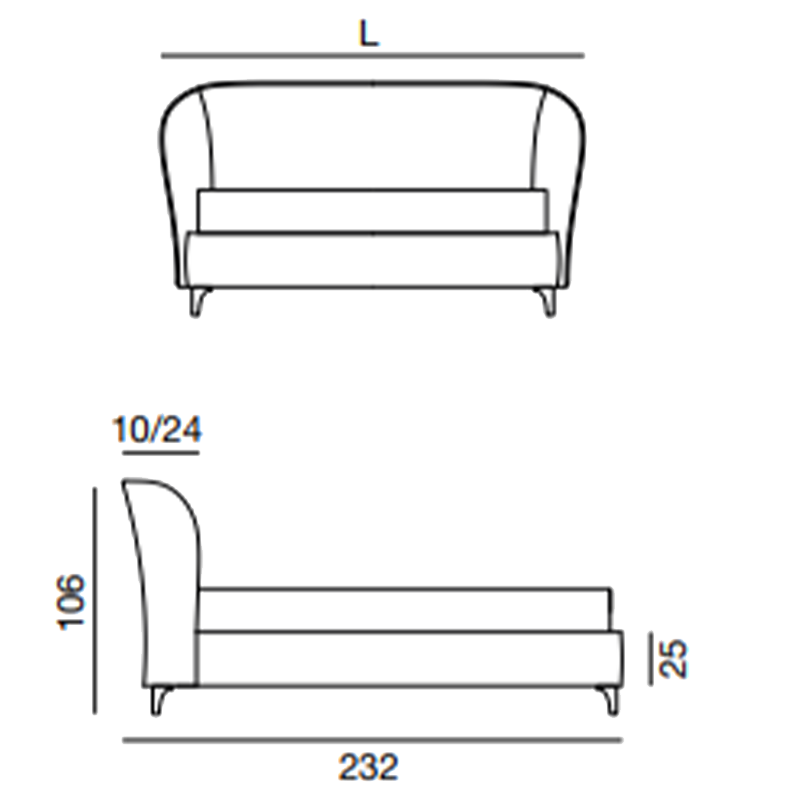 Twils - Letto singolo Carnaby - LONGHO