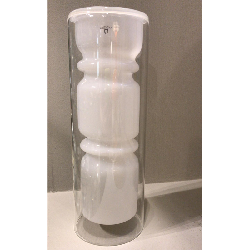 VASO RIDGED BOMB BIANCO H27 - Ø19x27h