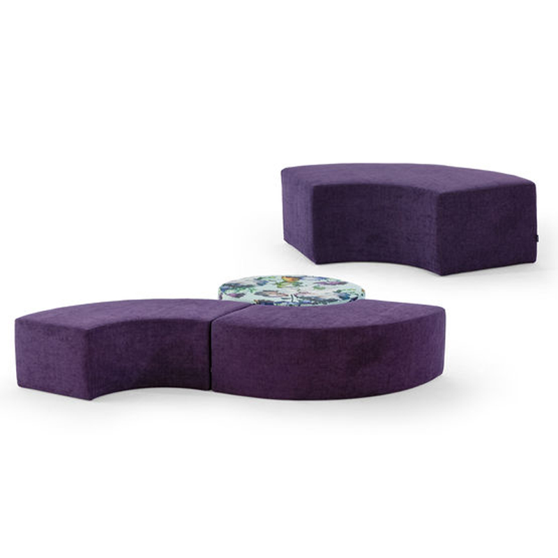 Tavolino con Pouf in tessuto Zoom Pouf di Mogg