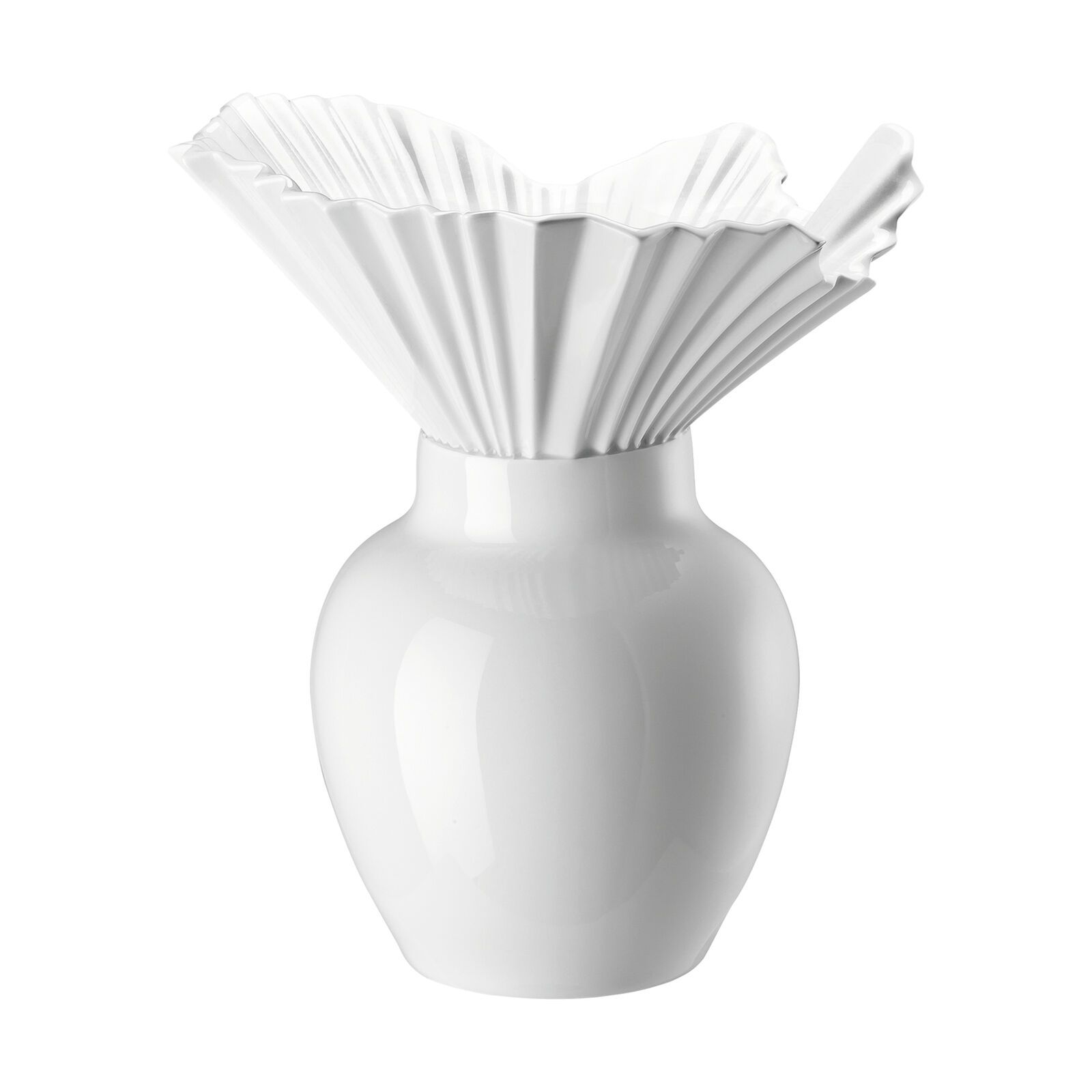 Rosenthal – Vaso Falda bianco smaltato - LONGHO