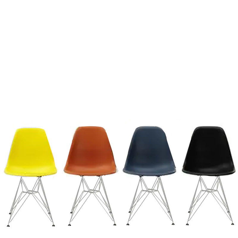 Vitra - Set di 6 Sedie Eames DSR base Nera Multicolore - LONGHO