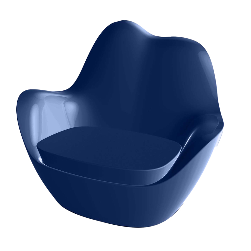 Vondom - Lounge chair Sabinas laccata blu - LONGHO