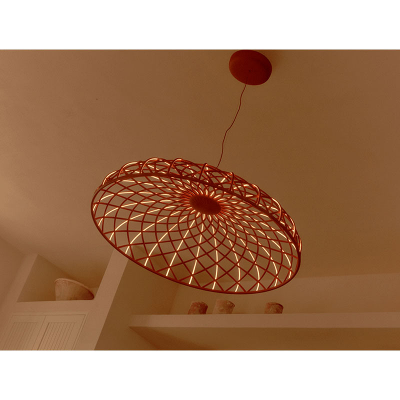 Flos - Lampada a sospensione Skynest rosso mattone - LONGHO