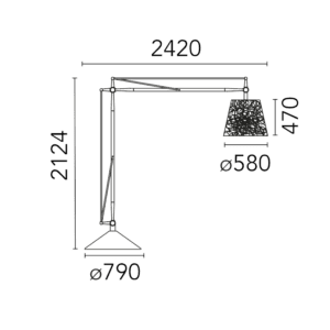 Flos Lampada da terra SuperArchimoon outdoor Longho Design Palermo