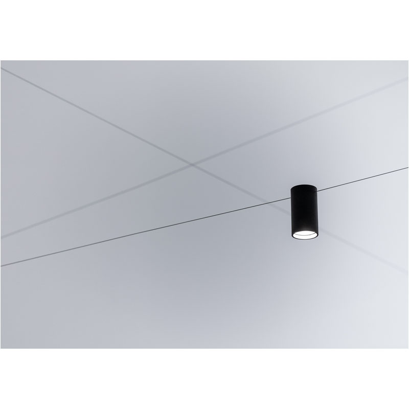 Davide Groppi - Lampada Soffitto Spot Sistema Nero Opaco - LONGHO