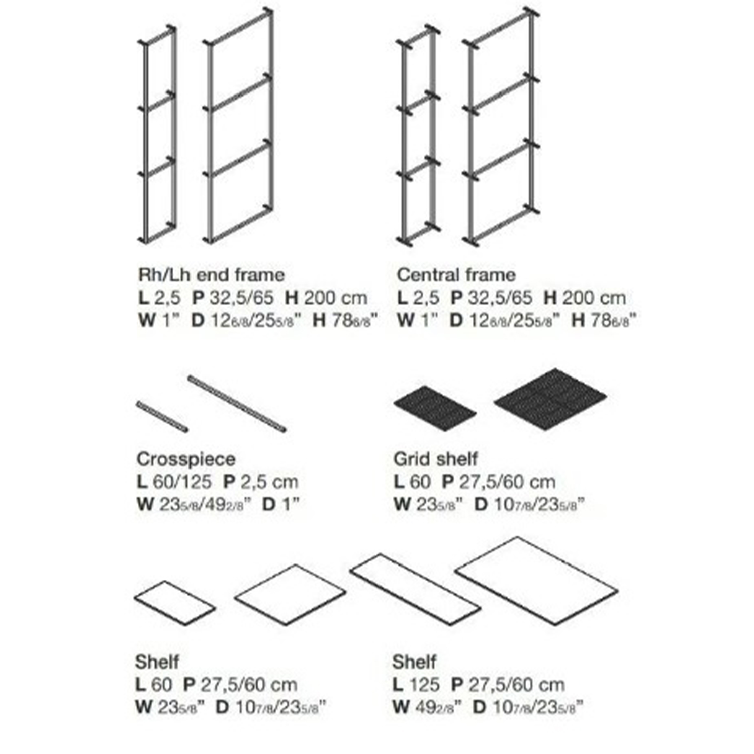 Kristalia - Scaffale componibile Regoli outdoor L192 - LONGHO