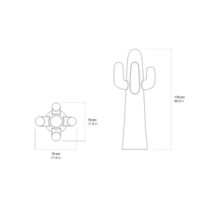 Gufram Cactus verde appendiabiti - Bruno Arredamenti